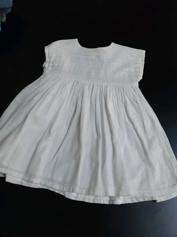 Robe blanche boutchou 6 mois cérémonie bébé fille