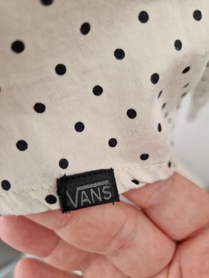 Chemisier plus court devant que derrière vans à pois taille S - photo numéro 4