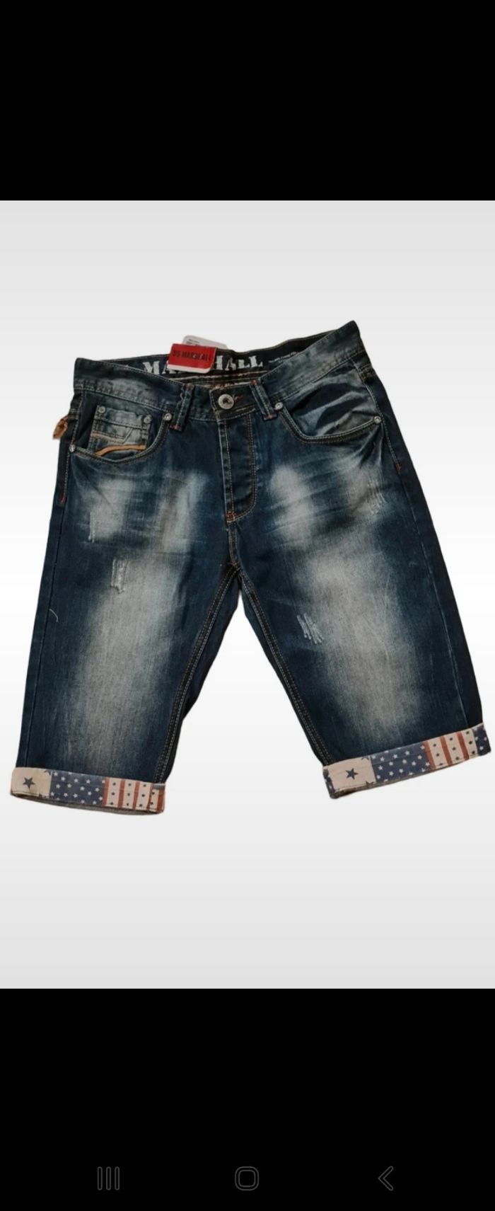 Pantacourt homme us marshall bleu T.38/40