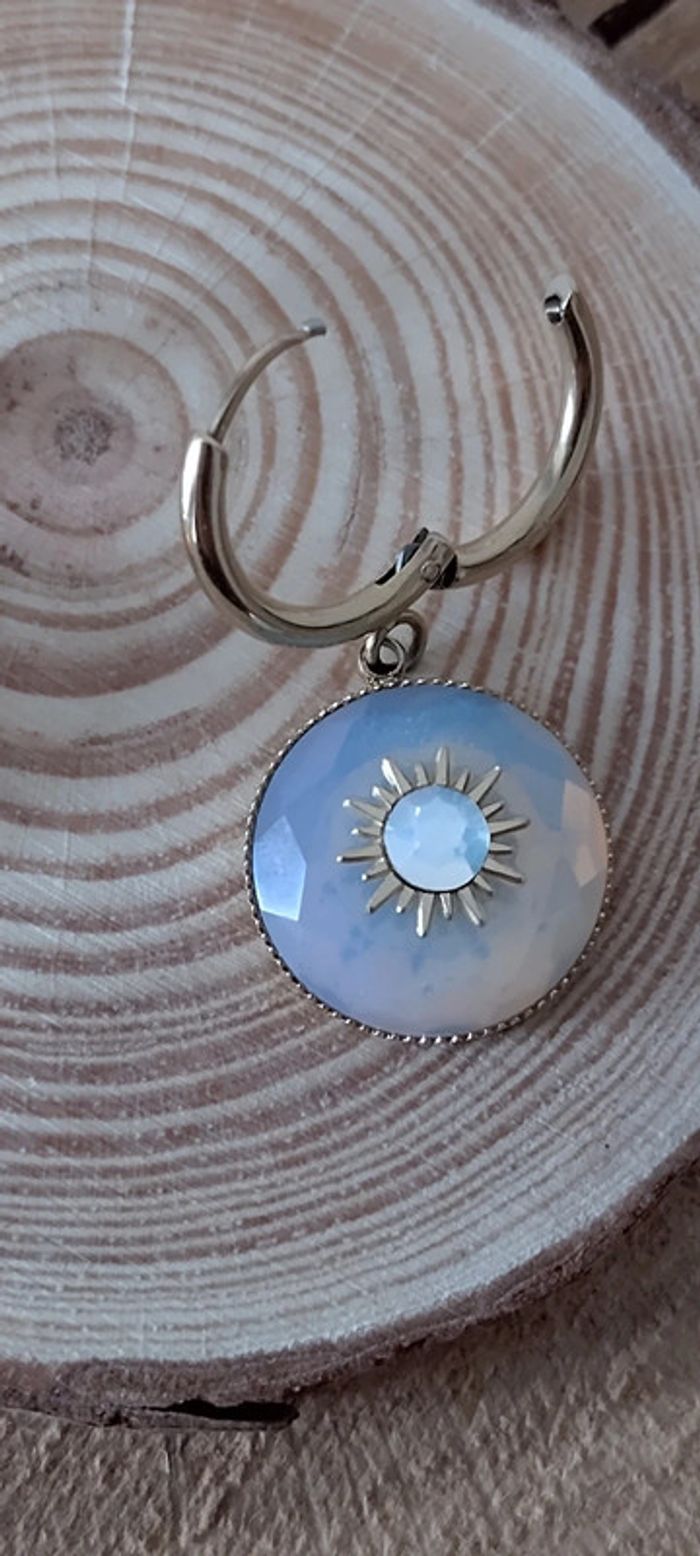 Boucles d'oreilles pierre de lune - photo numéro 2