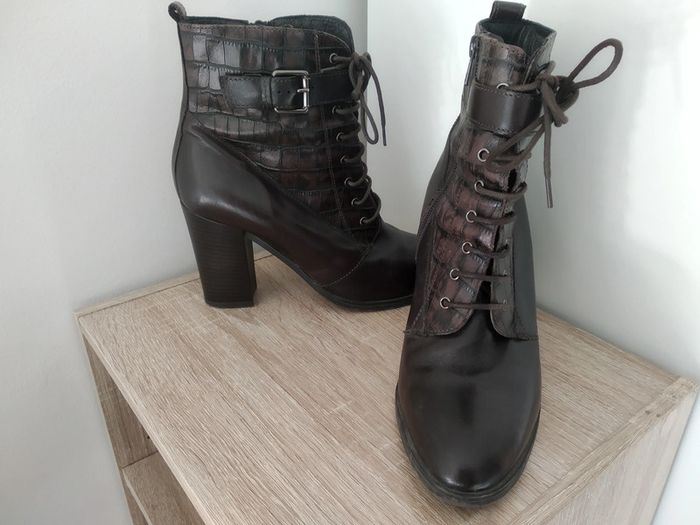 Bottines en cuir marron André T38 - photo numéro 3