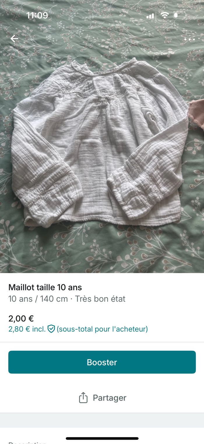Maillot taille 10 ans
