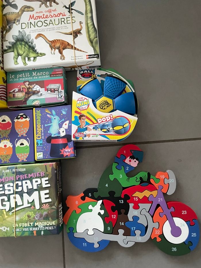 Lot 4: lot de 9 jeux jouet Djeco Nathan Haba cartes puzzle bois - photo numéro 4