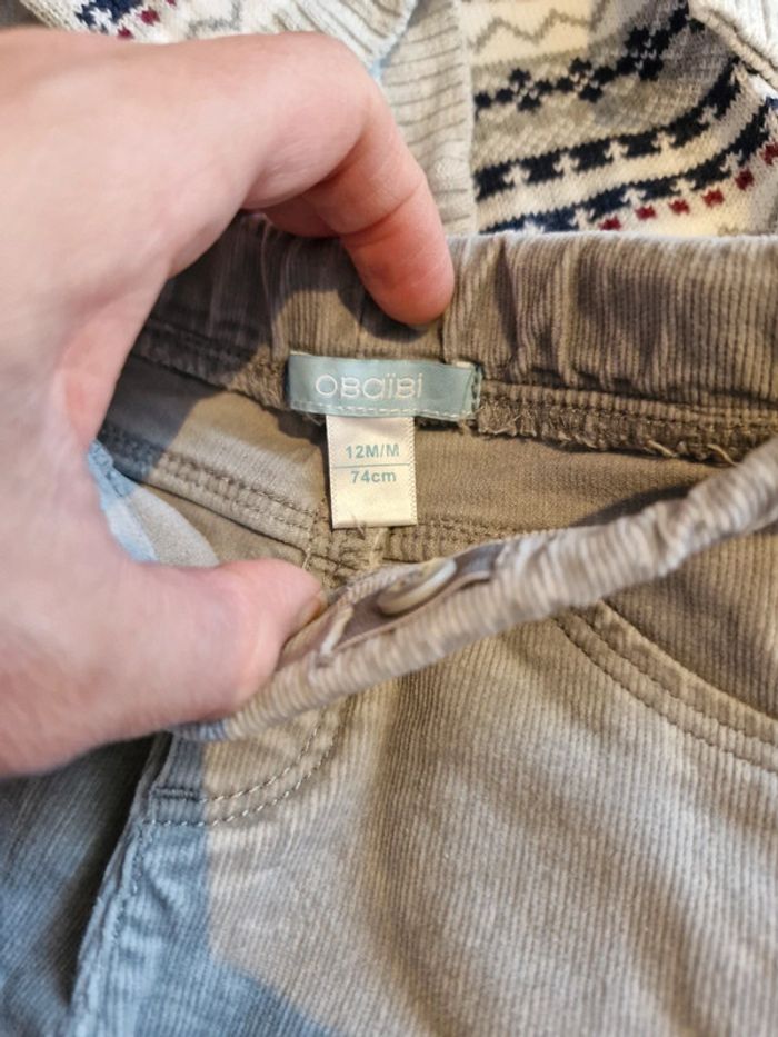 Ensemble pull Mayoral et pantalon velours Obaibi 12 moi - photo numéro 3