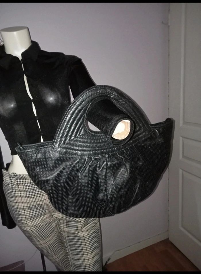 Sac à main by Diesel original en cuir véritable noir en excellent etat - photo numéro 18