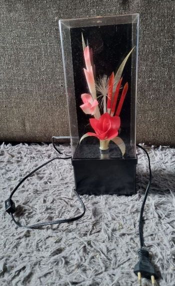 Lampe vintage fibre optique fleur