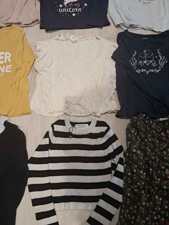 Lot de 13 pulls, chemisiers, t-shirts manches longues, sous-pulls 8ans fille neufsbet tbe - photo numéro 3