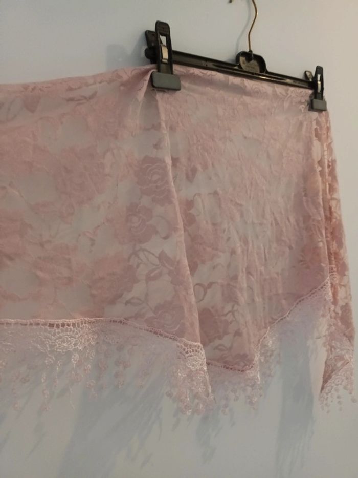 Foulard rose pâle