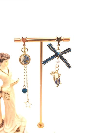 Boucles d'oreilles asymétrique