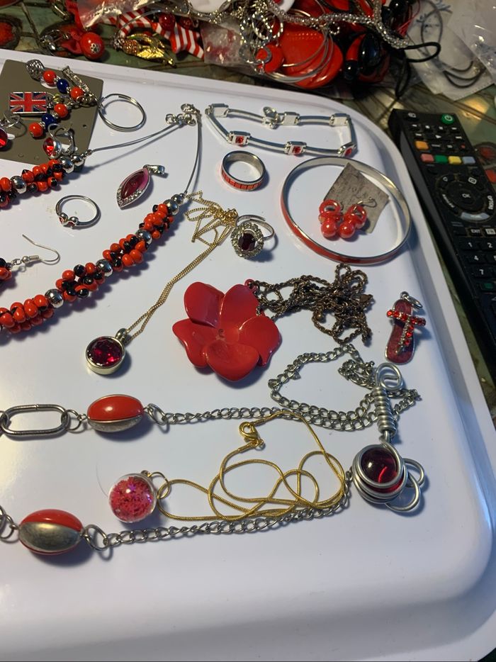 Gros lot bijoux rouges (voir descriptif) - photo numéro 4