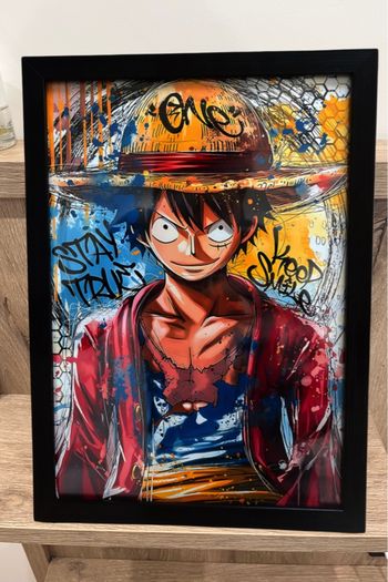 Cadre street art one piece luffy 
