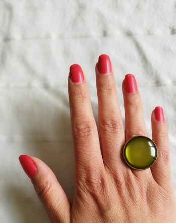bague ajustable kaki