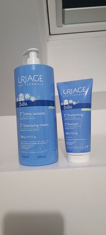 Shampoing, savon & créme de change bébé Uriage 