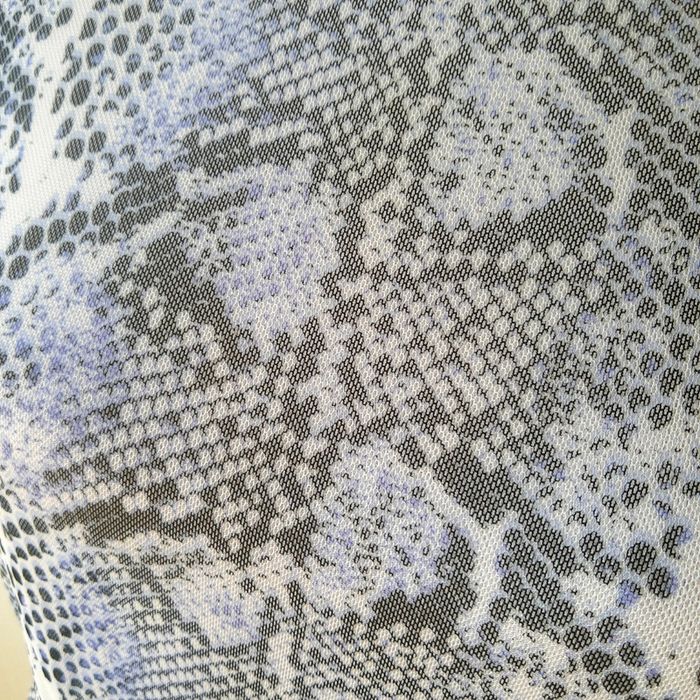 Robe en voile imprimée chic bleu taille XL comme neuve - photo numéro 8