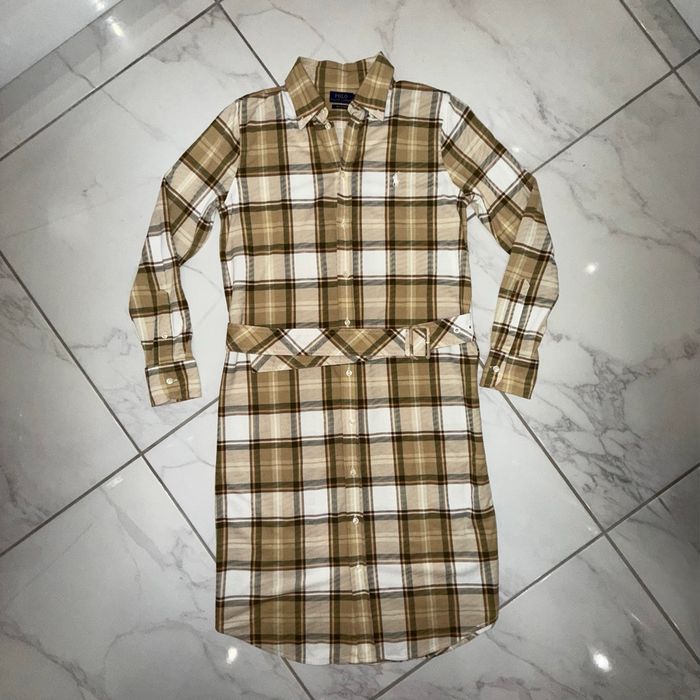 Magnifique robe Ralph Lauren style chemise à quadrillée longue. Taille M.