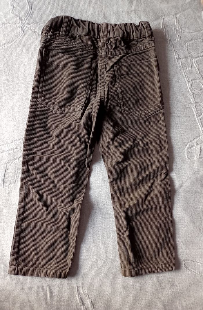 Pantalon velours marron garçon 4 ans NKY - photo numéro 2