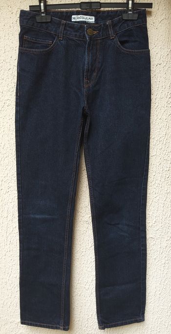 Pantalon jean bleu foncé garçon, taille 36 ,REGULAR  " KIABI "