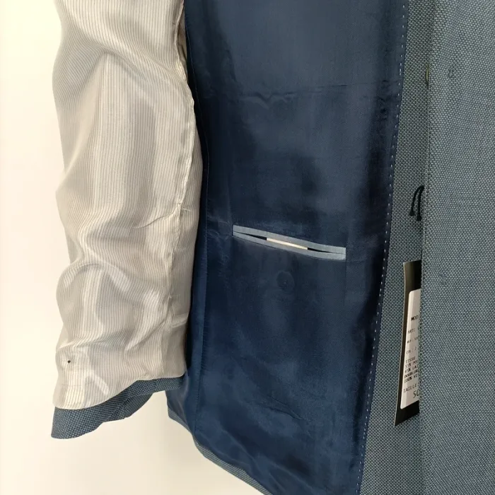 Veste de costume bleue coupe regular Griffe Noire - Taille 50 A476 - photo numéro 12