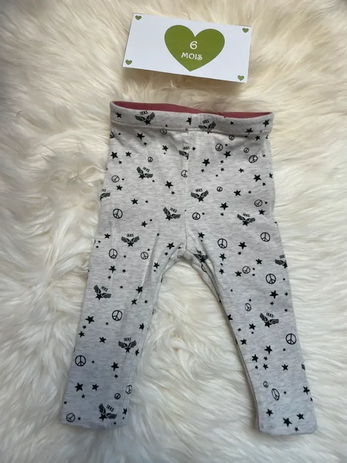 6 mois - legging IKKS rose - photo numéro 5