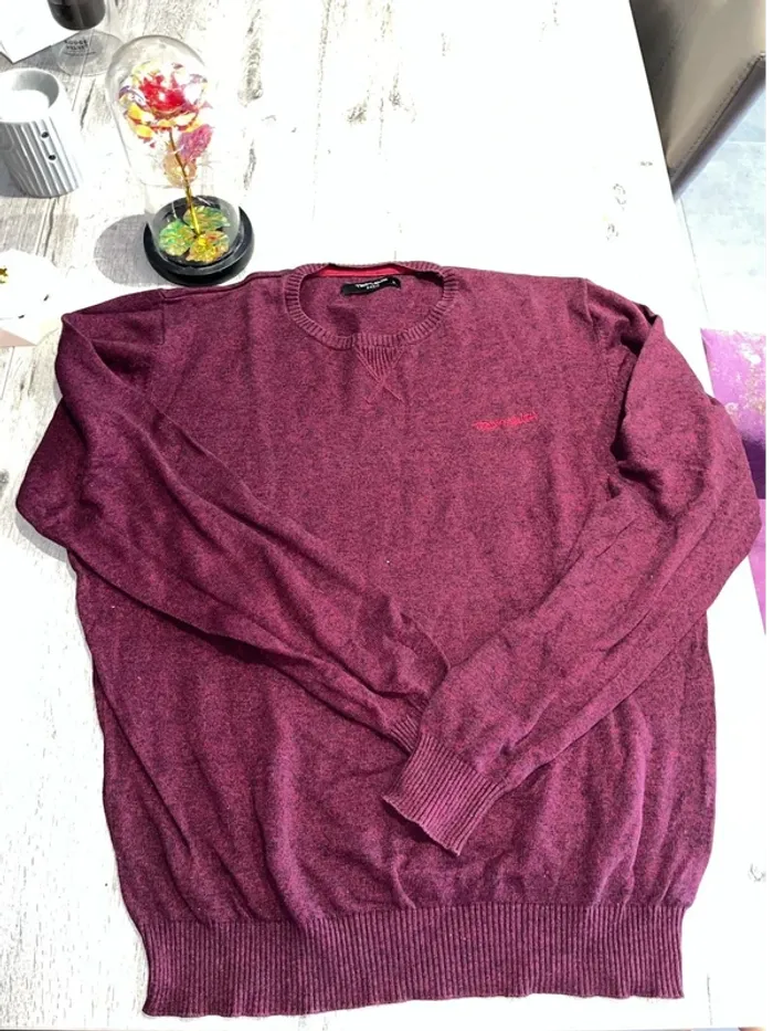 🌀 Pull col rond Teddy Smith bordeaux 🌀