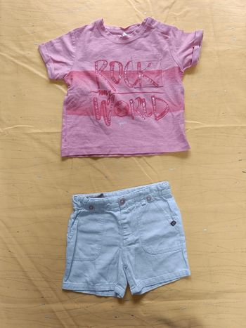 Short et tee-shirt manches courtes Zara 18-24 mois 92 cm