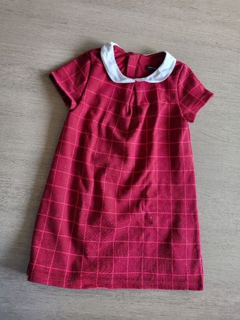 Robe rouge à col Clotilde