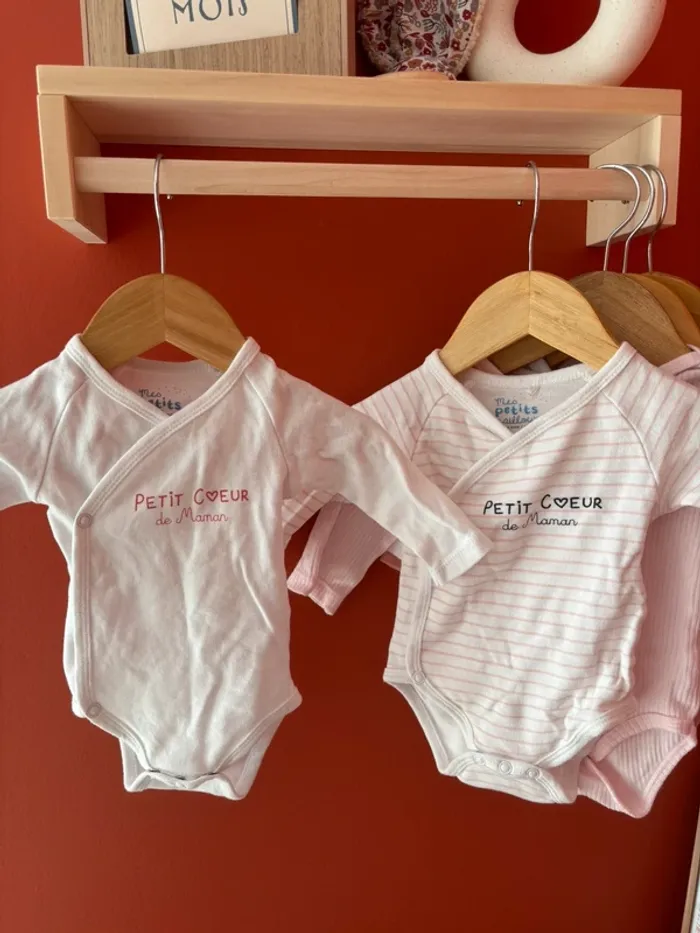 Lot 5 bodies Mes petits cailloux taille 3 mois - photo numéro 3