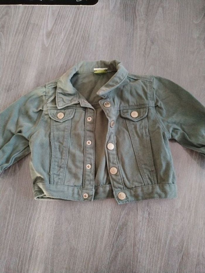 Veste en jean verte