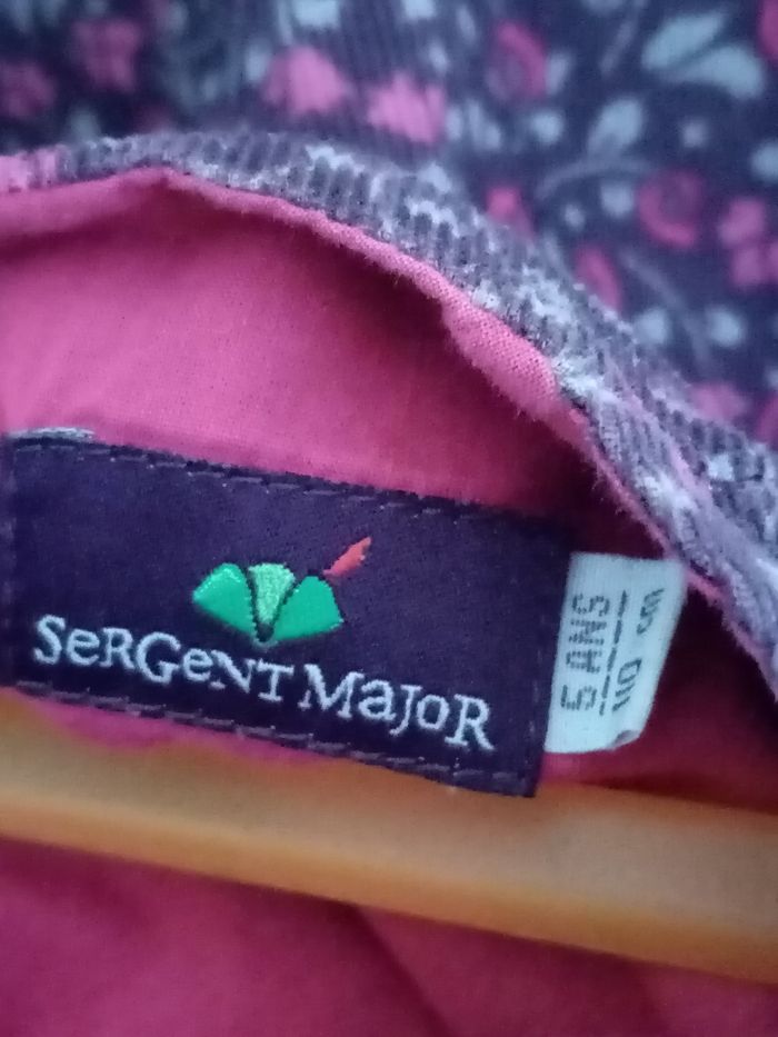 5 ans terre de marins robe en laine marron brodé fleurs orange /excellent état - photo numéro 2