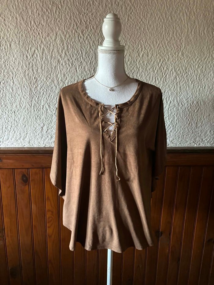 Top Daim Style Boho Chic - Fabriqué en France - Gémo - Taille XL / 42