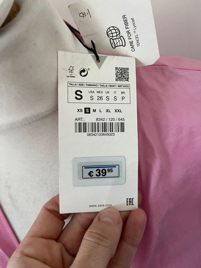 Robe cintrée rose Zara S neuve - photo numéro 6