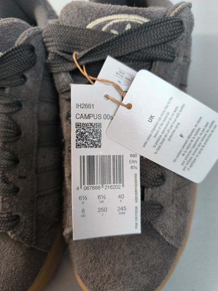 Baskets adidas campus grise pointure 40 neuves avec boîte - photo numéro 12