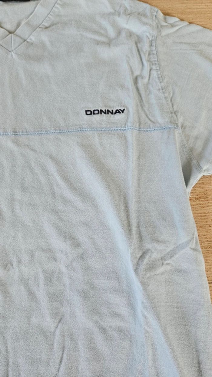 T shirt homme bleu clair, à manches courtes, Donnay, XL - photo numéro 4