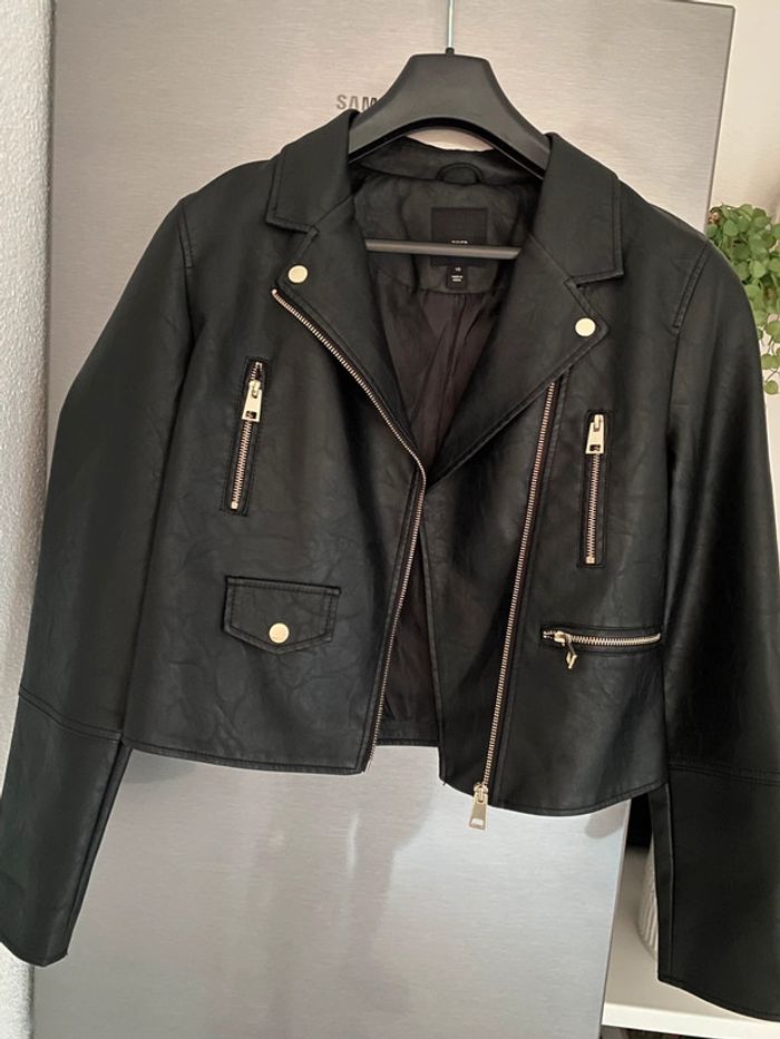 Veste simili cuir noir River Island 10 - photo numéro 5