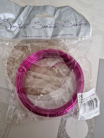 fil métal fuchsia pour décoration