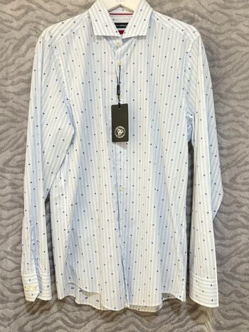 Roy Robson - Chemise à motifs, Blanche, taille L