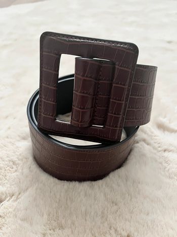 Ceinture imitation croco marron/bordeaux H&M
