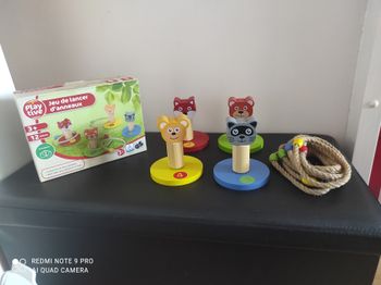 Jeu bois lancer des anneaux