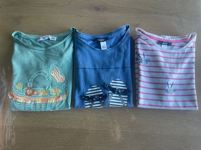 Tee-shirts manches courtes (lot de 3), fille 8 ans . Okaïdi