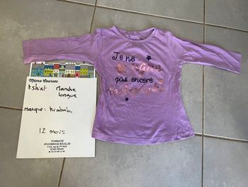T shirt fille 12 mois