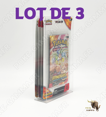 Lot de 3 Protège-Booster Transparent – Format Semi-Rigide pour Cartes Pokémon sous Blister