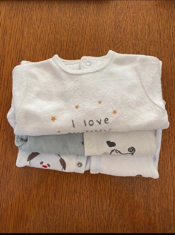 Lot de pyjama velours 1 mois