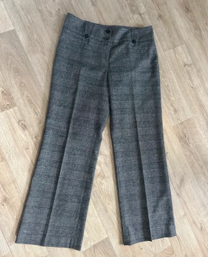 Sym pantalon gris, femme, taille 42 en laine