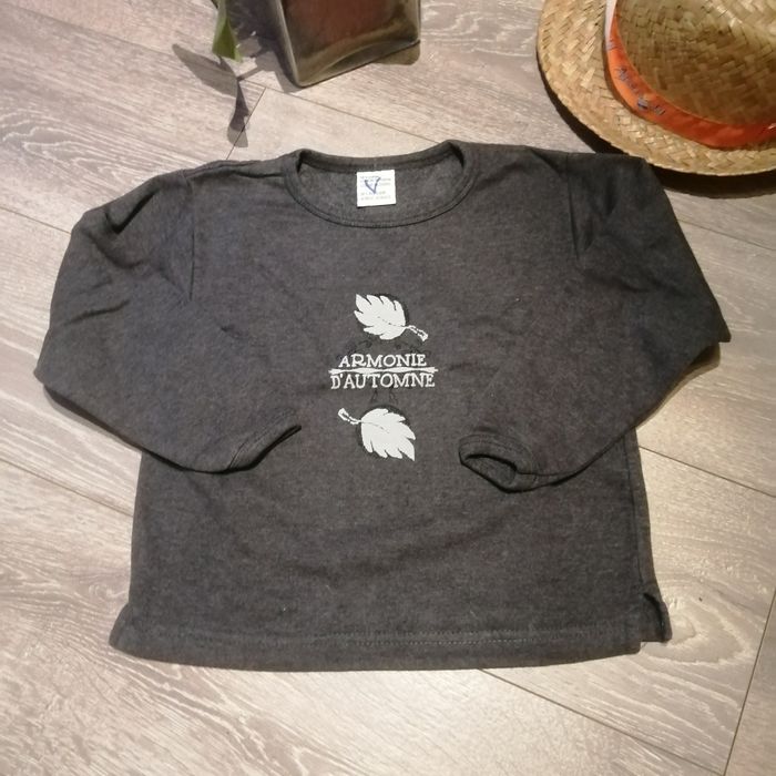 🌸Sweat gris et imprimés argentés Taille 5 ans 🌸