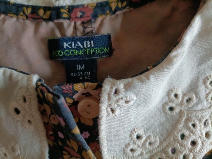 Combinaison pantalon sans manches imprimée fleurs 1 mois - photo numéro 4