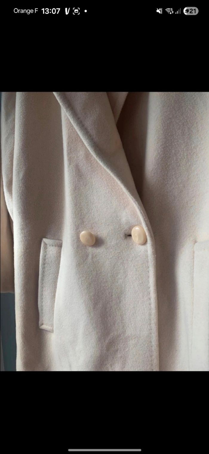 Manteau Vintage Crème Oversize - Style "Old Money" - photo numéro 2