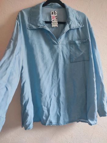 Chemise jeans légère bleu ciel – taille Unique