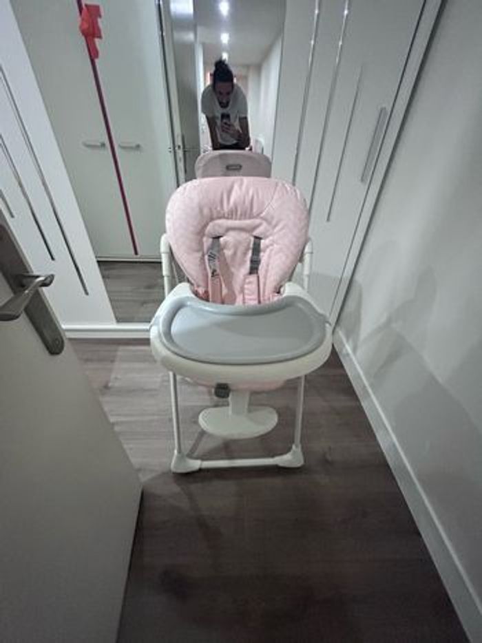 Chaise haute enfants rose Skidou - photo numéro 2