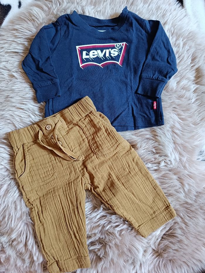 Pantalon en gaze de coton et t-shirt manche longue - photo numéro 5