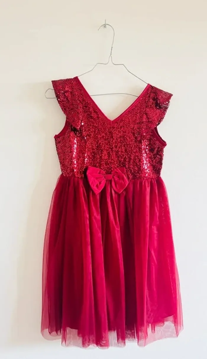 Robe de Noël bordeaux - photo numéro 1